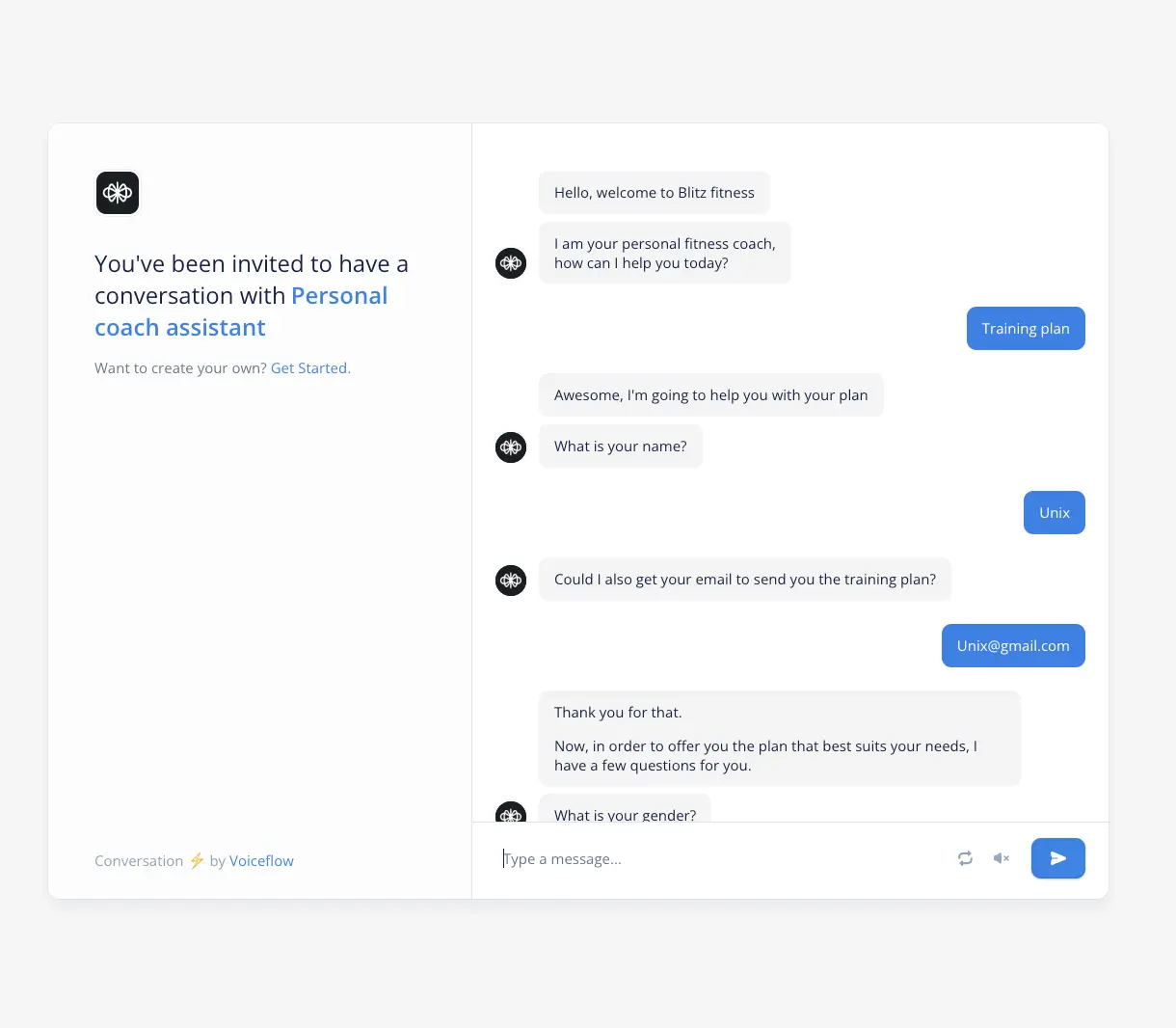 Diseño web para gimnasio con un chatbot